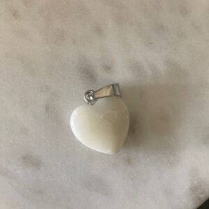 Natural Stone Mixed Color Stone Charms for DIY Jewelry Making heart white